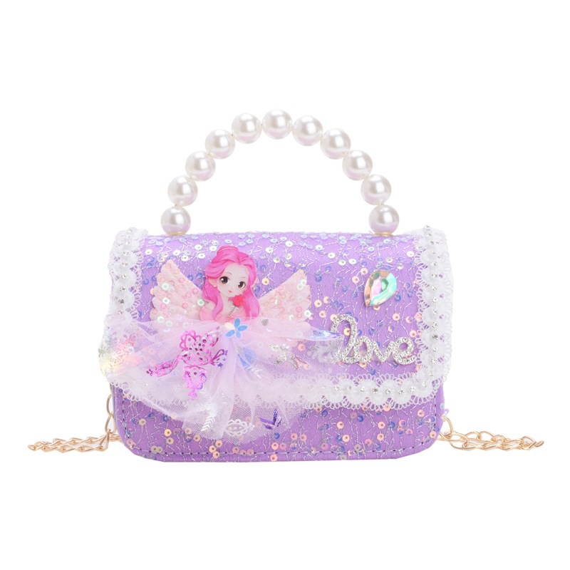 New children's bags: Fashionable little Chanel princess bag, cute handbag for little girls, crossbody bag, baby chain bag Item Picture
