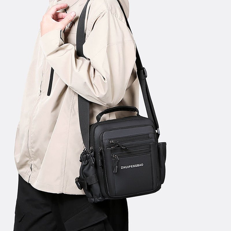 The 2024 new large-capacity messenger bag is a fashionable and versatile casual men's crossbody bag with a simple and functional Japanese style full figure