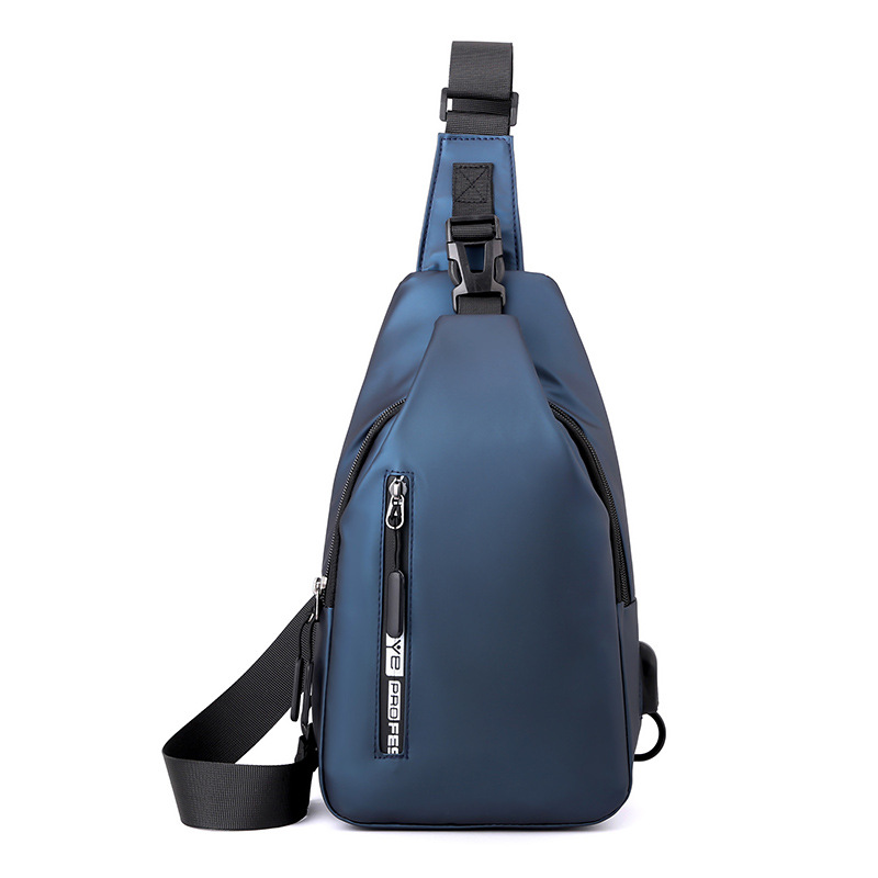 New business commuting lightweight single-shoulder bag, nylon hand-held men's crossbody bag, simple and casual chest bag, one-piece consignment Item Picture