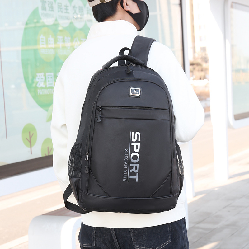 Men's high-end backpack, business computer bag, outdoor hiking bag, schoolbag, large-capacity USB computer bag details Picture
