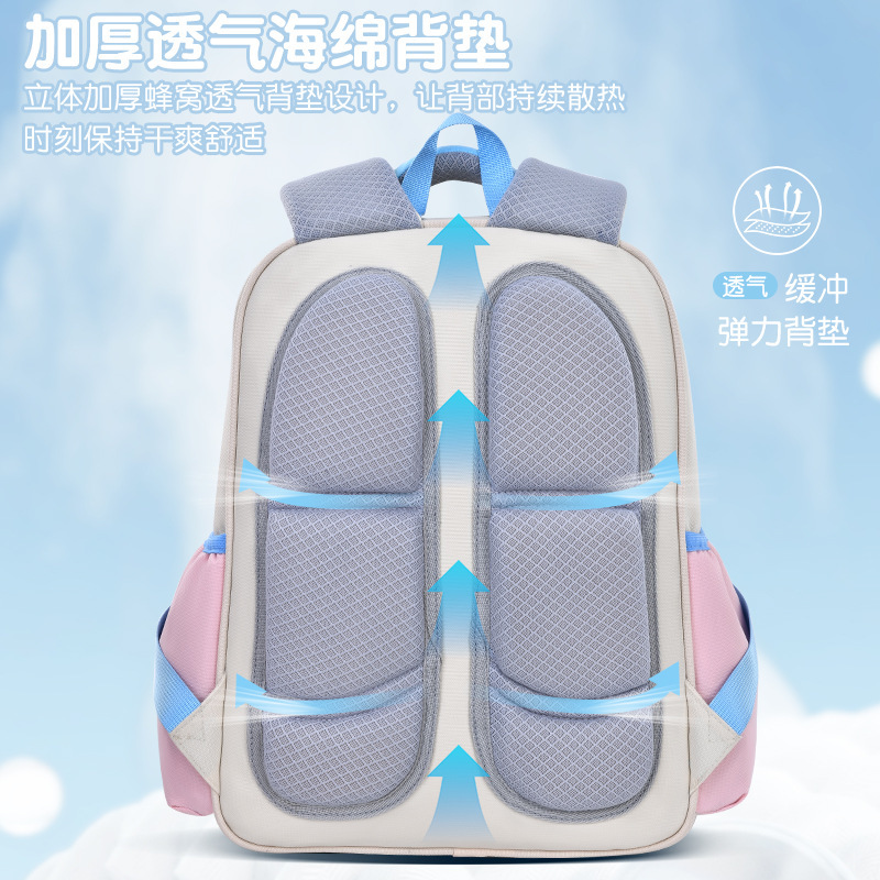 New cross-border primary school schoolbag 1-3-6 large capacity children 's backpack lightweight and lightweight backpack Specification drawing