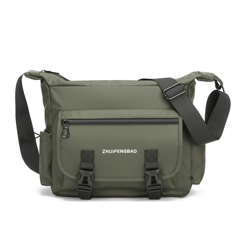 Cross-border men's crossbody bag, casual business college student postman bag, large-capacity men's bag, commuting workwear style single-shoulder bag Item Picture