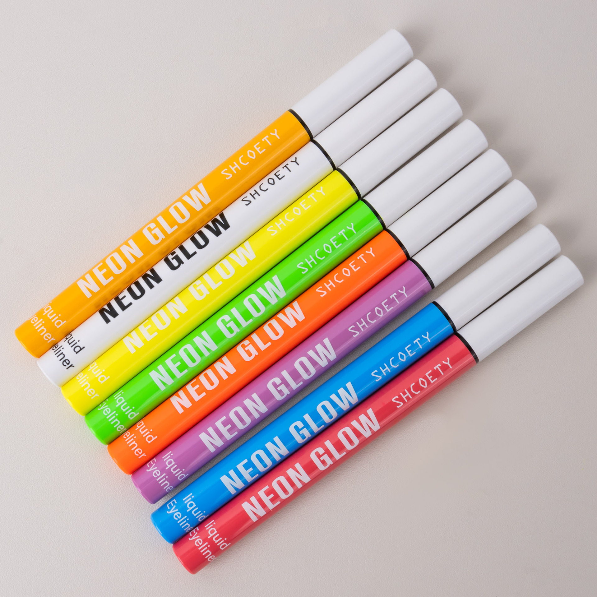 SHCOETY Colored Fluorescent Eyeliner Pen Set, matte luminous eyeliner liquid, painted face color, waterproof and sweat-proof cross-border Item Picture