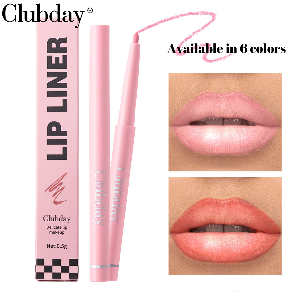 Clubday Matte matte nude lip liner Pen is a cross-border bestseller. Wholesale of long-lasting waterproof rotating lipstick pen Specification drawing