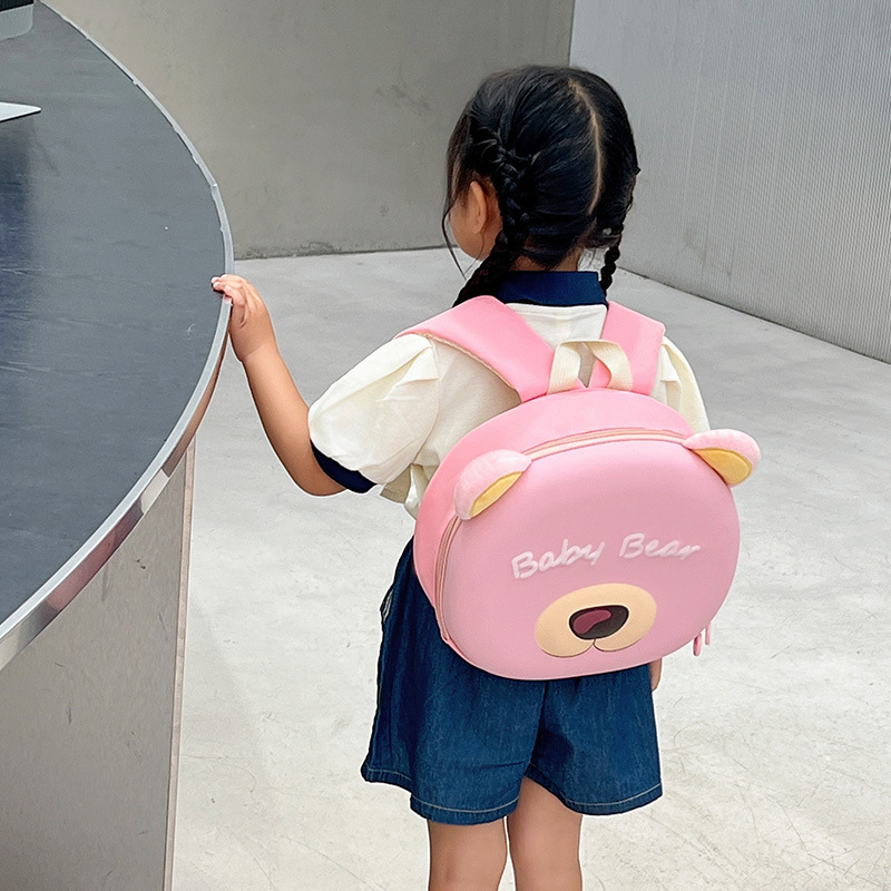 New trendy little bear children's backpack, EVA eggshell kindergarten bag, cute baby casual travel bag Specification drawing