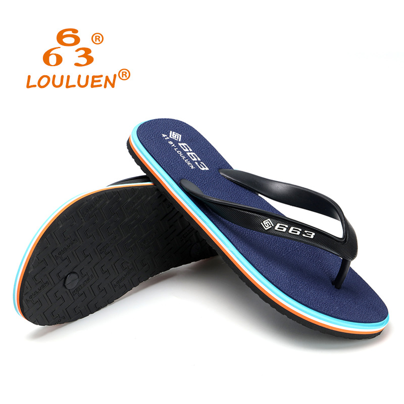 Wholesale of Lu 'an cross-border men's flip-flops, summer anti-slip rubber casual beach slippers, men's export cool slippers Specification drawing