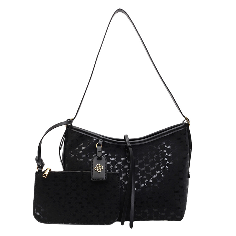 Large-capacity French Tote bag for women 2025 new style, elegant European and American fashionable women's bag, casual shopping and commuting bag Item Picture