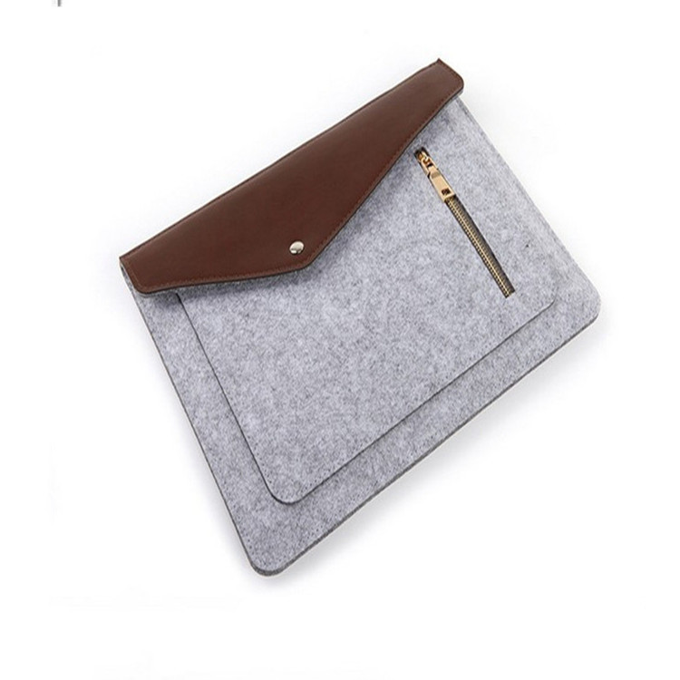 Factory direct sales of fashionable, business and high-end 11-inch, 13-inch and 15-inch felt fabric notebook computer inner bags details Picture