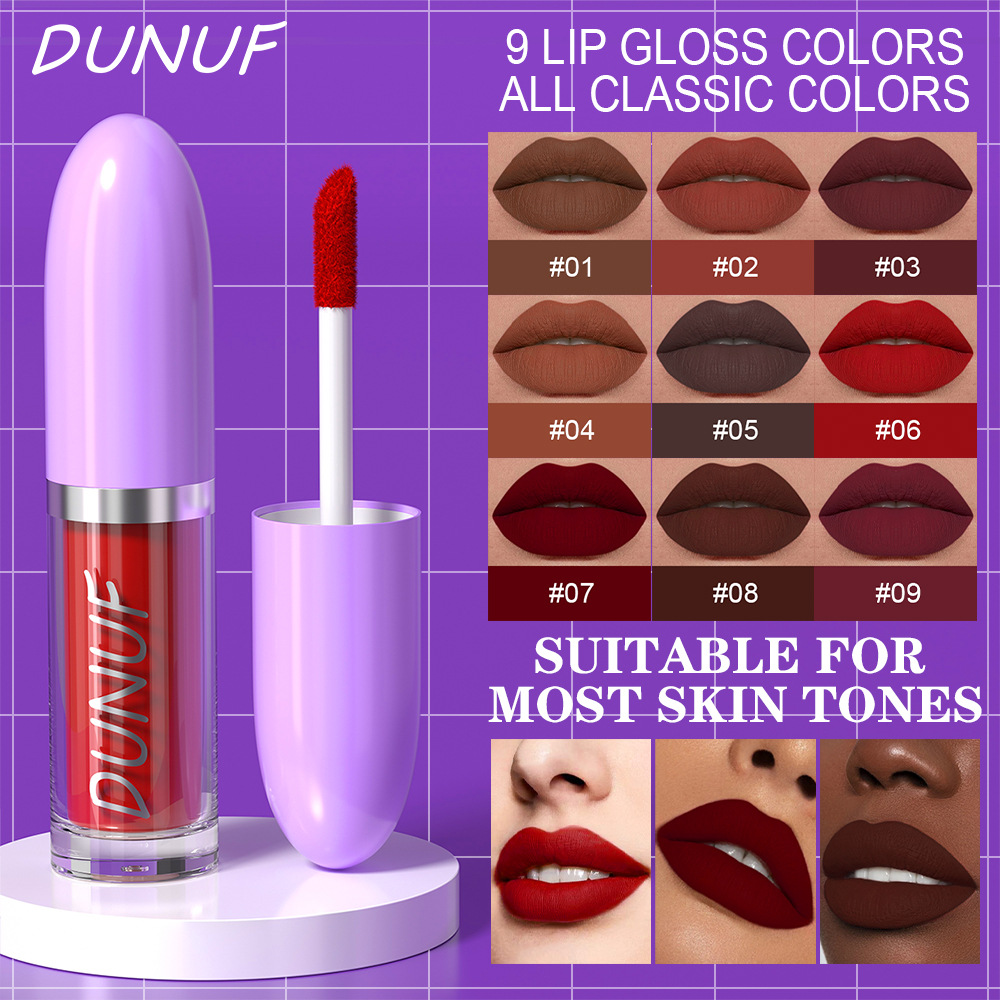 Check out DUNUF 9-color Bullet matte Long-lasting Lip Gloss! Link Disclaimer - For Foreign trade only Specification drawing