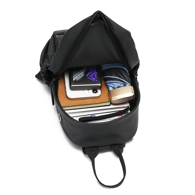 Men's chest bag, water-resistant crossbody bag, business bag, multi-functional men's bag, trendy brand, casual single-shoulder backpack, fashionable cross-border Item Picture