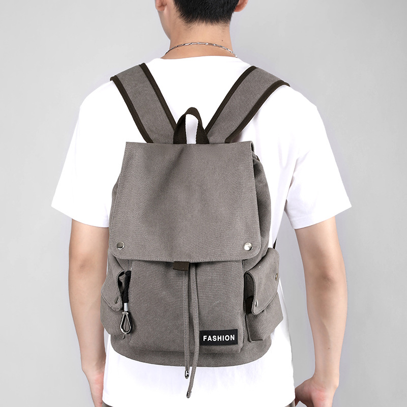 2023 New personalized Hong Kong-style backpack, large-capacity fashionable and trendy schoolbag, versatile and casual nylon student backpack details Picture