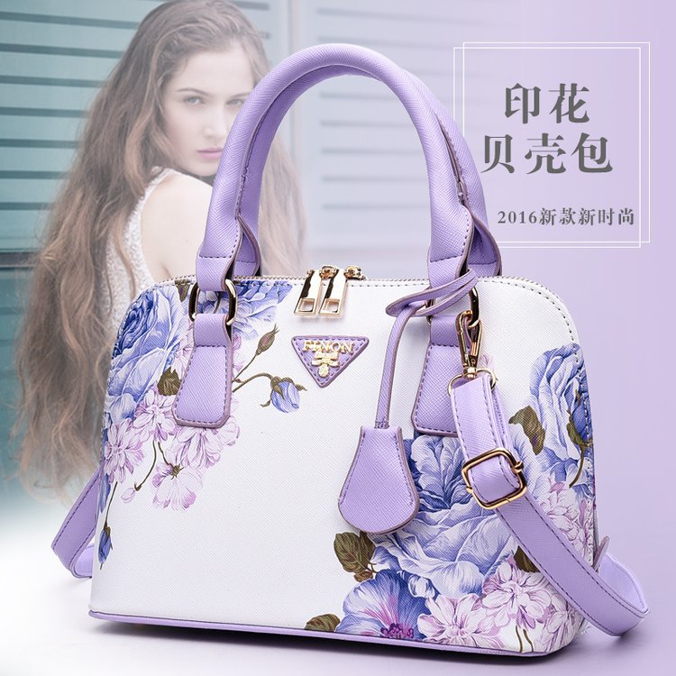 New trendy printed shell bags, European and American women's bags, single-shoulder crossbody hand-held women's bags, cross-border one-piece delivery worldwide full figure