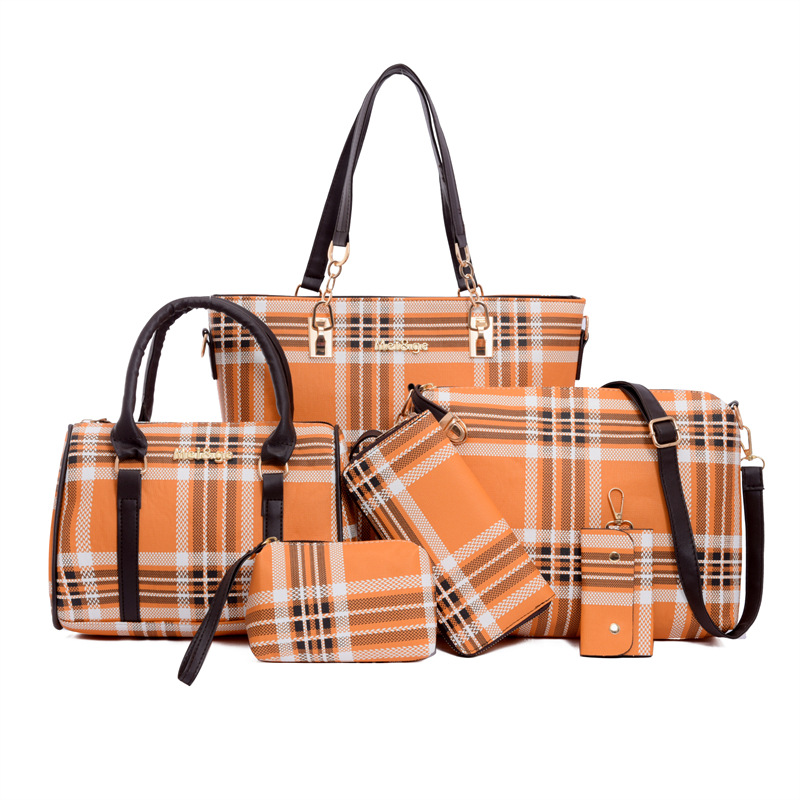 Wholesale of 2024 new styles of European and American retro six-piece single-shoulder bags and hand-carry crossbody bags for foreign trade women's fashion mother-and-child bags Item Picture