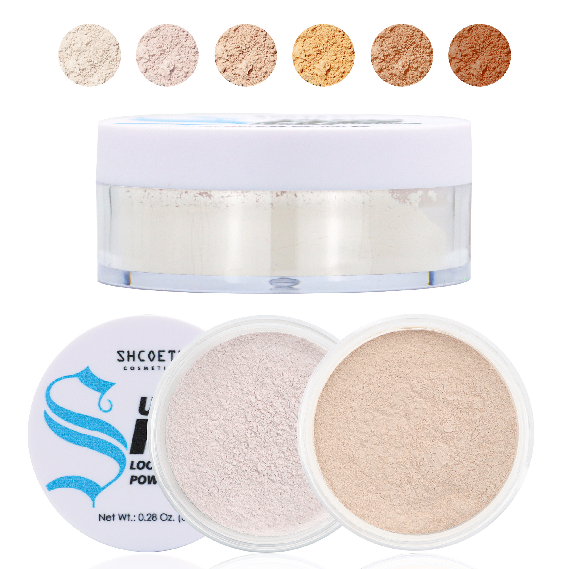 SHCOETY matte powder, waterproof, sweat-proof, non-smudge, concealer loose powder, light nude contouring and setting powder, cross-border makeup Item Picture