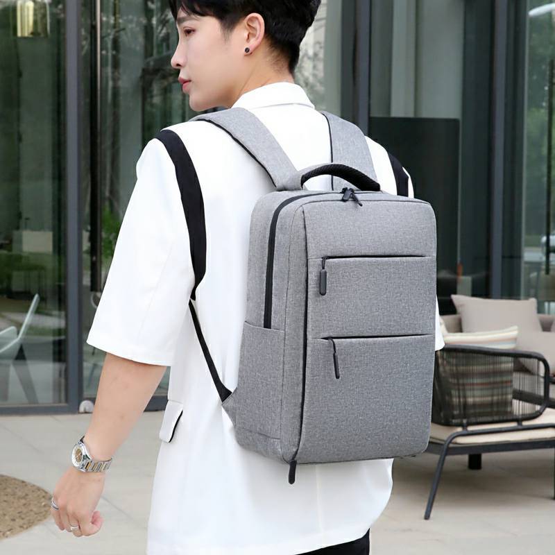 New Oxford fabric backpack with double zippers, waterproof Oxford fabric backpack, laptop, business and commuting backpack details Picture