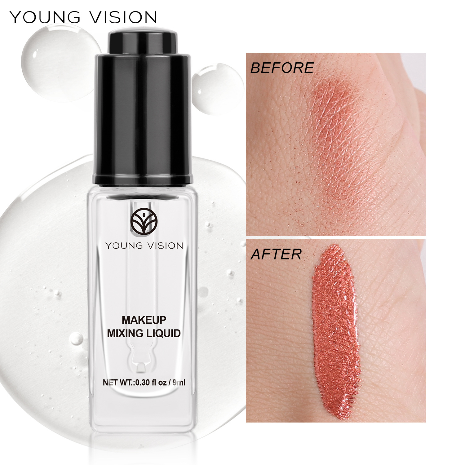 YOUNG VISION Makeup Blend Essence, Eyeliner Cream, Powder Compact, Blush, Nail Polish, Eyeshadow Diluent details Picture