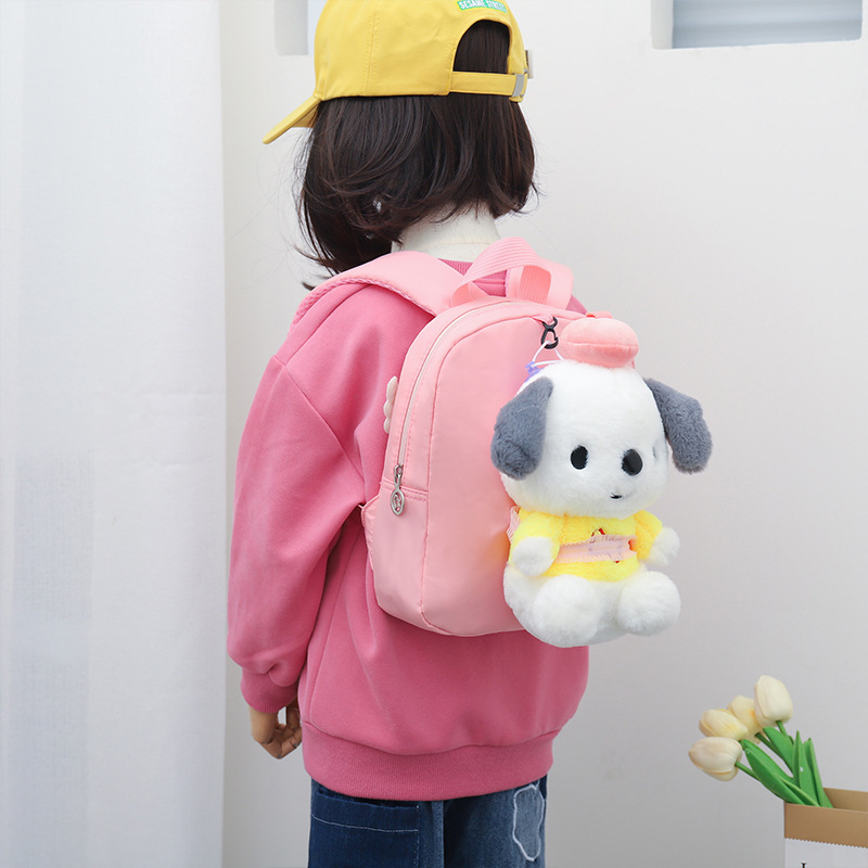 Children's schoolbags, creative puppy plush toys, backpacks, trendy and fashionable cartoon, large-capacity kindergarten small backpacks Application Scenario