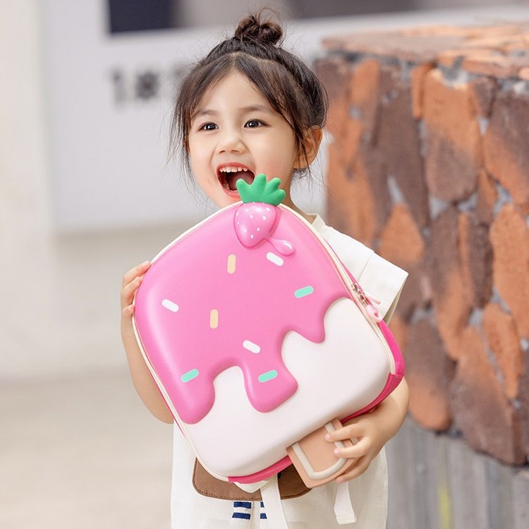 Children's ultra-light and fashionable backpack, kindergarten children's schoolbag, princess stylish ice cream, portable bag for going out full figure
