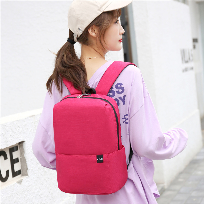 Cross-border backpacks, colorful backpacks, simple and fashionable campus student schoolbags, outdoor versatile travel bags, LOGO available upon request details Picture