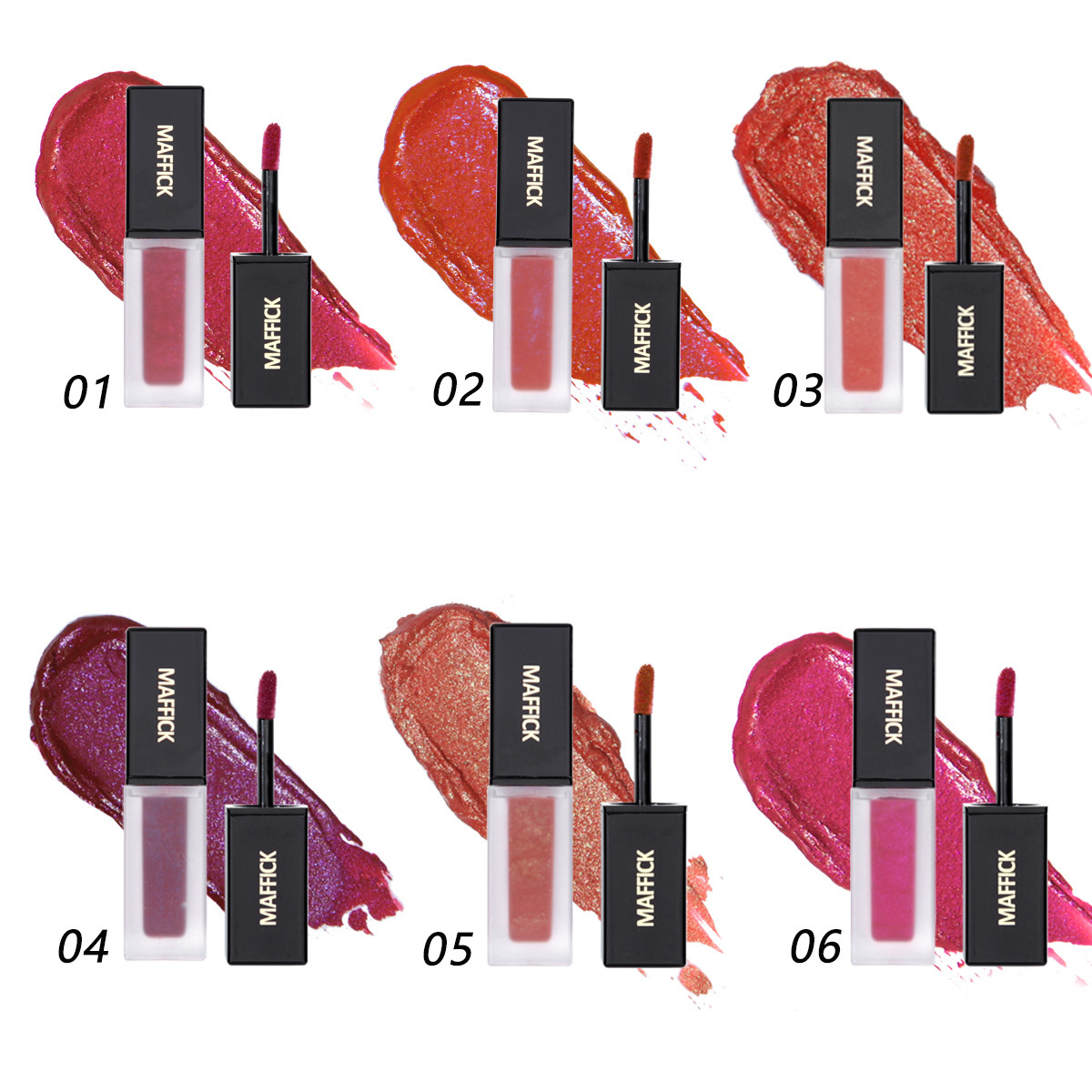 Cross-border bestseller 6-color non-stick cup small square tube lip gloss and non-fading lip gloss details Picture