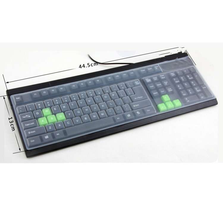 Wholesale desktop keyboard protective film, dust-proof silicone, comfortable to the touch, transparent with key keyboard film full figure