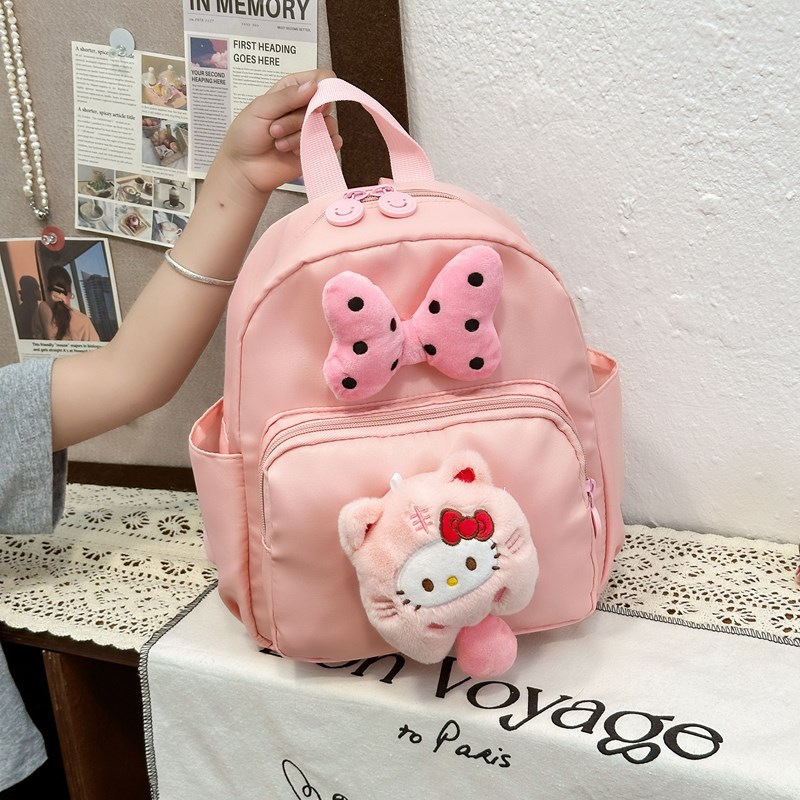 The new cartoon children's backpack for girls aged 2 to 5 is a cute, lightweight and portable backpack for early education and kindergarten details Picture
