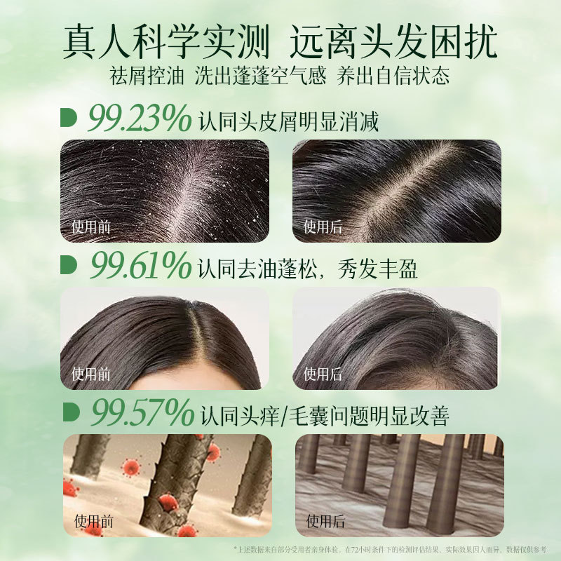 Star Window Silicone-Free White Tea Scented Anti-Dandruff Amino Acid Shampoo Light and Fluffy Conditioner Mask Specification drawing