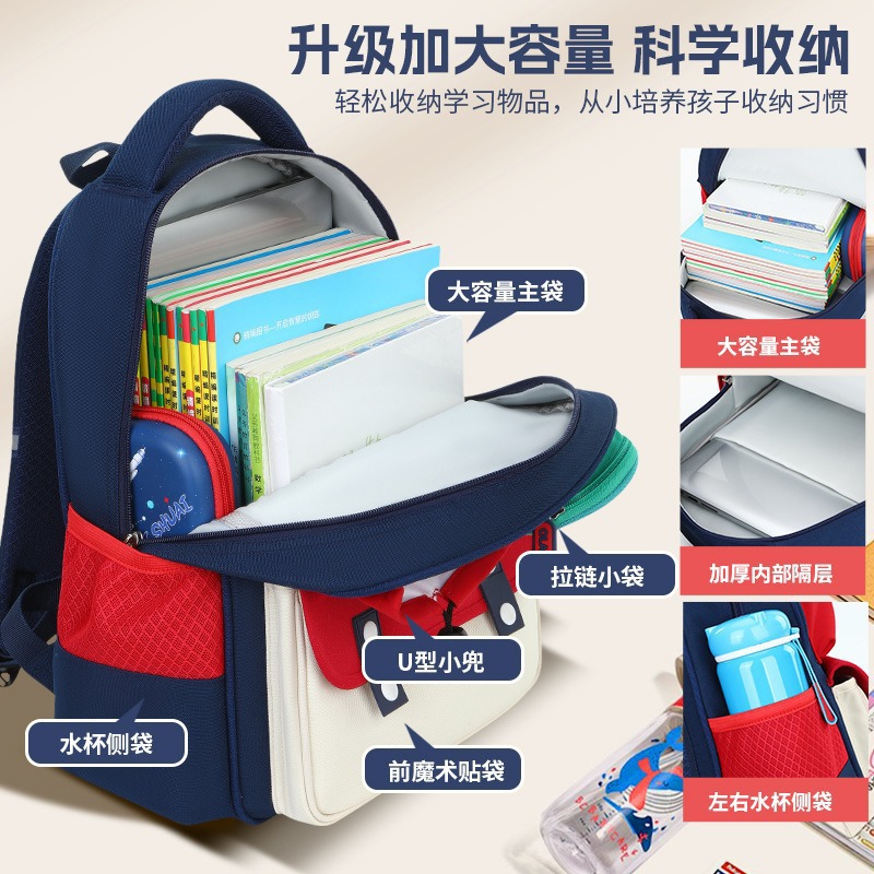 Schoolbag for boys, primary school students from grades three to six, grades one and two, ultra-light for girls, boys and girls, children's burden reduction and spine protection Application Scenario
