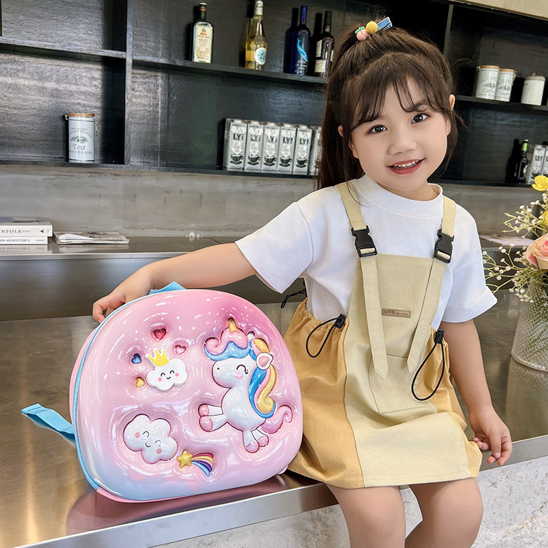 Children's schoolbags, large-capacity hard-shell backpacks for boys and girls in kindergartens, cartoon cute flashing light 3D stereoscopic backpacks Specification drawing