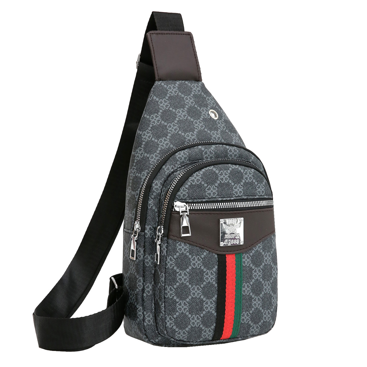 Cross-border chest bag, men's crossbody bag, travel shoulder bag, large-capacity leather bag, sports small backpack, multi-functional men's bag Item Picture
