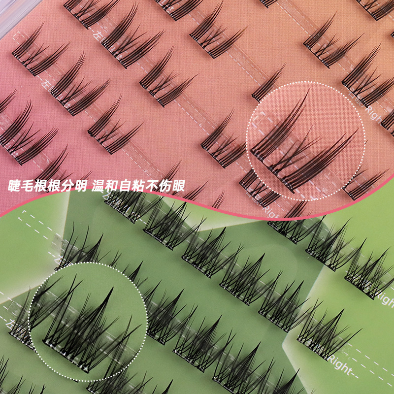 The new high-molecular self-adhesive sunflower false eyelashes are reusable, naturally soft and do not require removal. They are segmented cat fairies Application Scenario