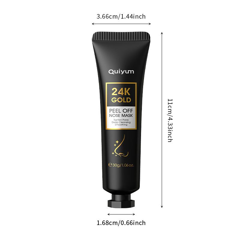 temu version Quiyu 24K gold peel-off nasal Mask 30g (tube) Cleaning, hydrating and moisturizing manufacturer in stock Item Picture