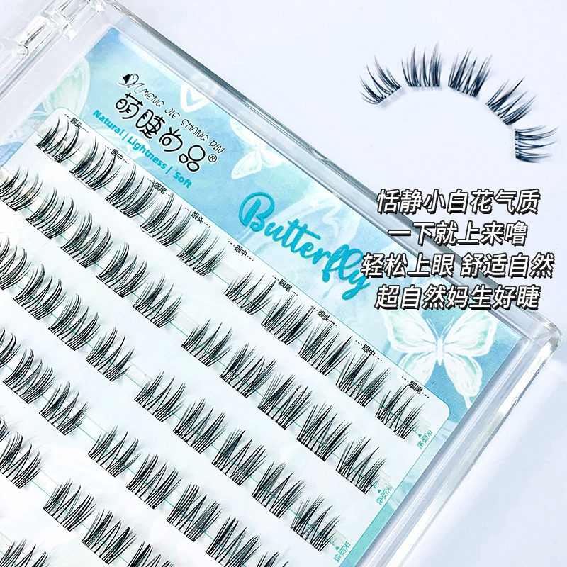 Mengjie Shangpin large-capacity glue-free tassel cloud single cluster natural photogenic style segmented beginner's comic eyelash Application Scenario