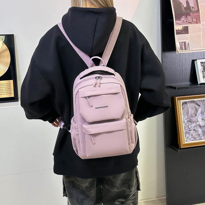 In the spring of 2025, women's backpacks, outdoor sports and travel backpacks, student schoolbags, solid-colored and simple backpacks, a trend Application Scenario