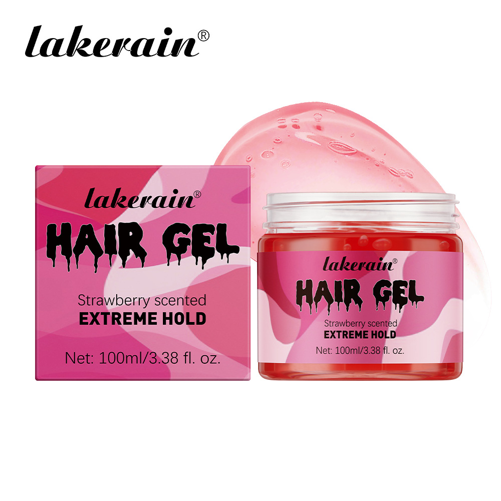 Lakerain Transparent Gel Hair Gel 100ml, a hair gel for styling curly hair, creating fluffy bubbles and elastic hair Item Picture