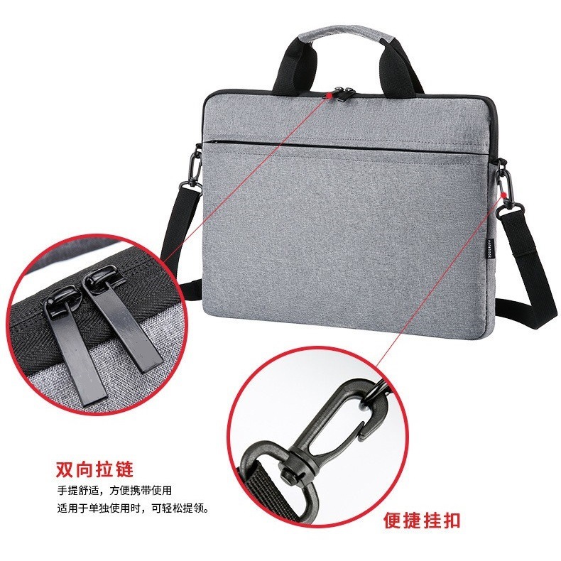 Thickened and large-capacity portable business briefcases, men's and women's laptop bags, meeting and office document bags in stock details Picture