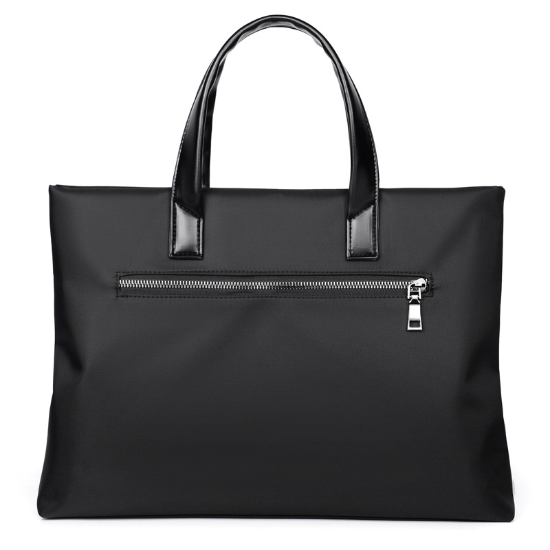 Men's laptop bag, 14-inch business Oxford cloth briefcase, office meeting bag, gift with logo printing Specification drawing