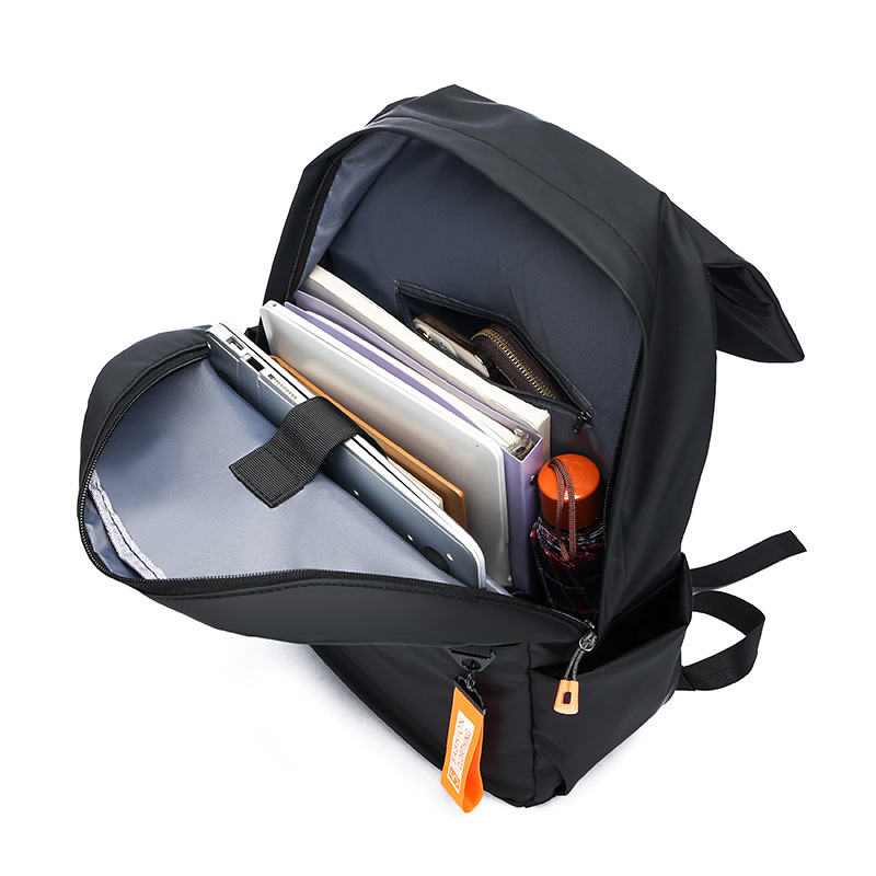 Flip cover trendy college student backpack, large-capacity multi-functional outdoor sports backpack, three-dimensional and stylish backpack Item Picture