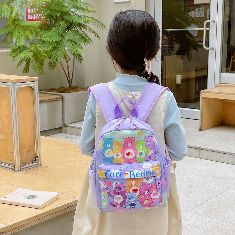 New children's schoolbag, cute and stylish cartoon little bear backpack for kindergarten girls, casual and versatile snack backpack details Picture