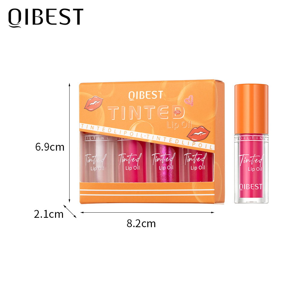 QIBEST Moisturizing and Radiant Lip Oil Hydrating and Nourishing Lip Gloss Mirror Lip Oil Repairing and Moisturizing Lip Gloss Makeup Set Item Picture