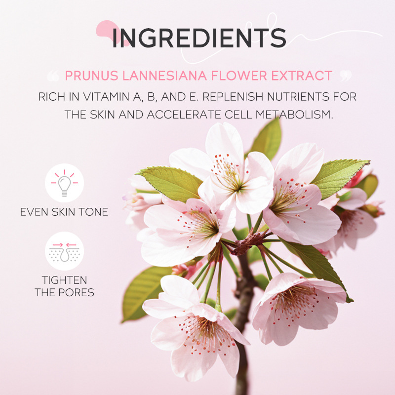 LAIKOU Cherry Blossom Cleansing Mousse 100ml Cleansing and Hydrating Soft Foam Facial Cleanser and Skin Care Products wholesale details Picture