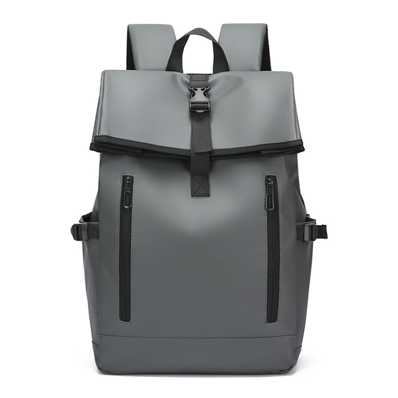 Cross-border fashion large-capacity backpack, men's high-end student schoolbag, new simple, casual and lightweight travel backpack Item Picture