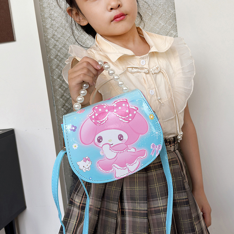 2024 Cartoon Kuromi Children's single-shoulder Bag for Little Girls, a cute Korean version of Instagram for kindergarten, paired with a crossbody small bag details Picture