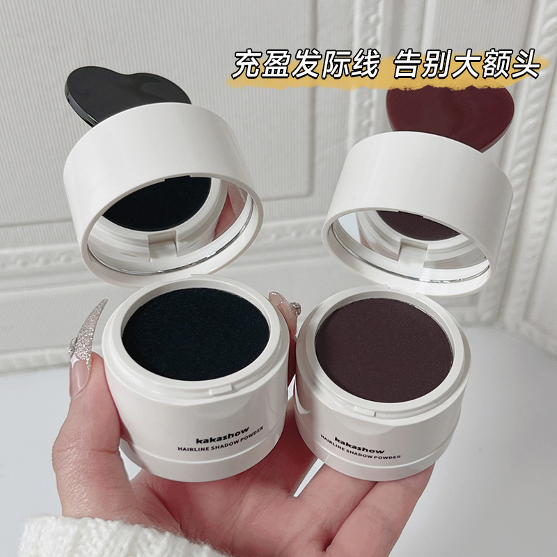 kakashow Hairline Shadow Powder is a waterproof hair replacement and contouring tool that naturally modifies the hairline without causing shadow smudging details Picture