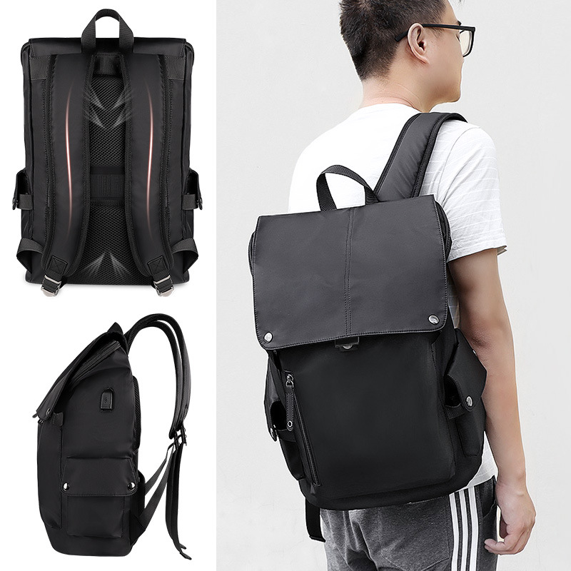Double-shoulder computer bag, waterproof backpack for boys and girls, outdoor casual business, simple and large capacity, 15.67 inches Application Scenario