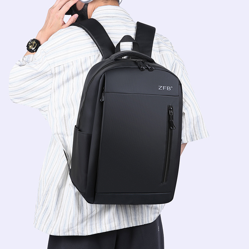 New cross-border wholesale foreign trade backpacks for men, Korean version, large-capacity schoolbags for junior and senior high school students, simple commuting computer bags details Picture