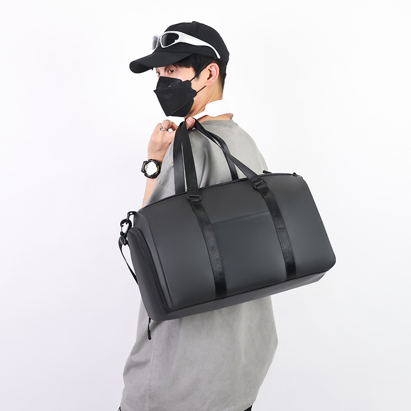 Men's short-distance business trip large-capacity casual travel bag, simple and fashionable luggage bag with shoe compartment details Picture
