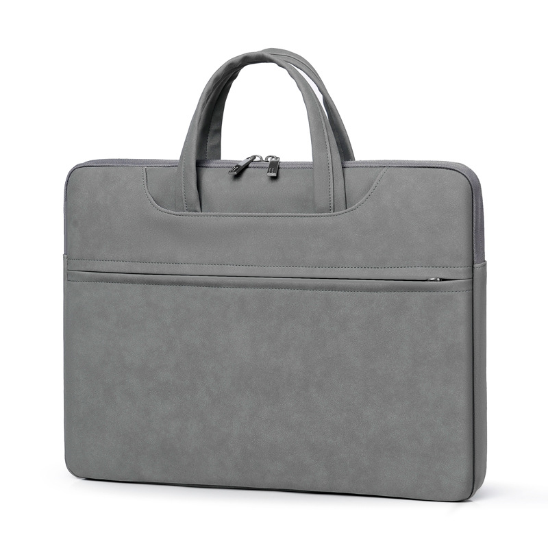 Wear-resistant leather laptop bag, women's tablet ipad protective bag, PU leather notebook liner bag, lightweight single-shoulder bag Specification drawing