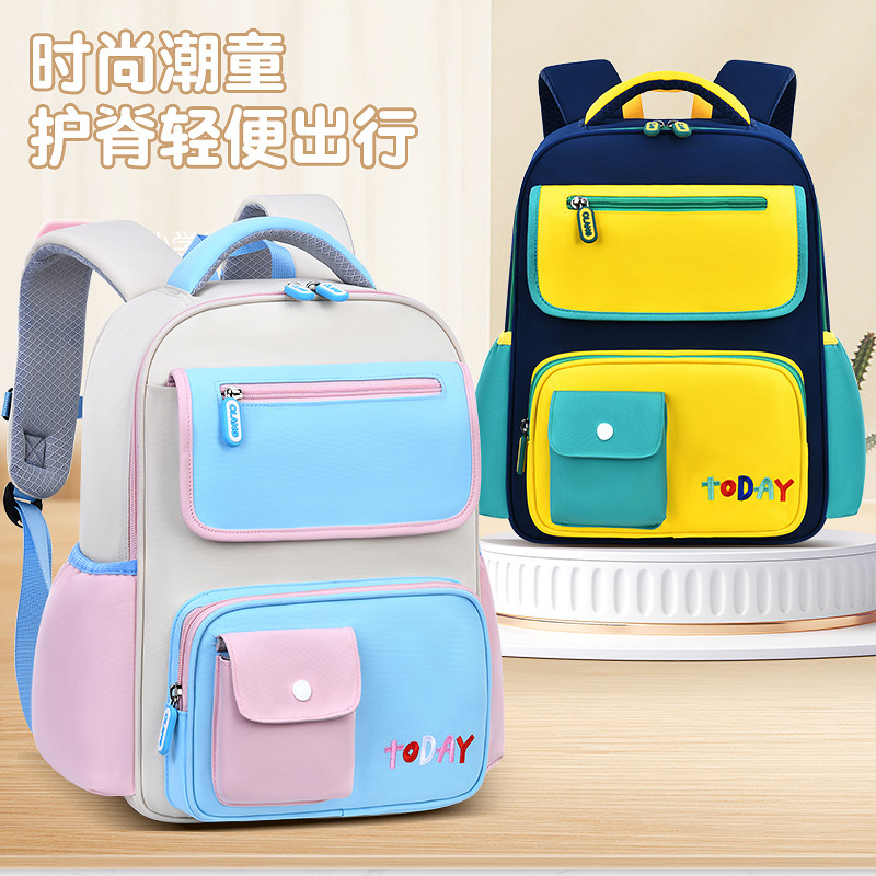 New cross-border primary school schoolbag 1-3-6 large capacity children 's backpack lightweight and lightweight backpack full figure