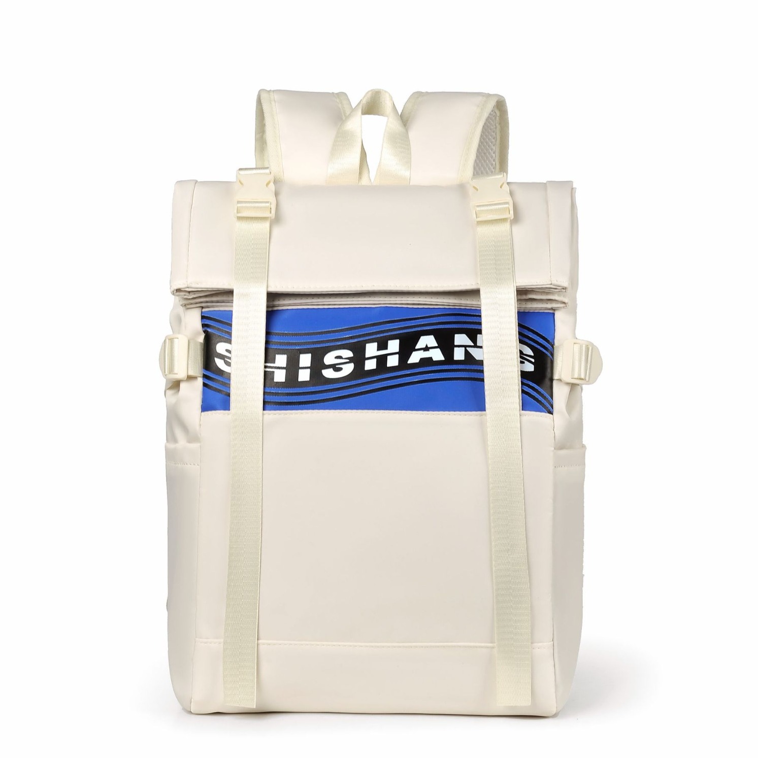 New Korean-style letter backpack, large-capacity commuting and casual schoolbag, suitable for college students, computer backpack for men wholesale Item Picture
